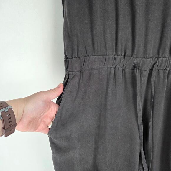 Anthropologie Cloth & Stone Charcoal Gray Sleeveless Julianna Jumpsuit Size M‎ - Picture 6 of 11